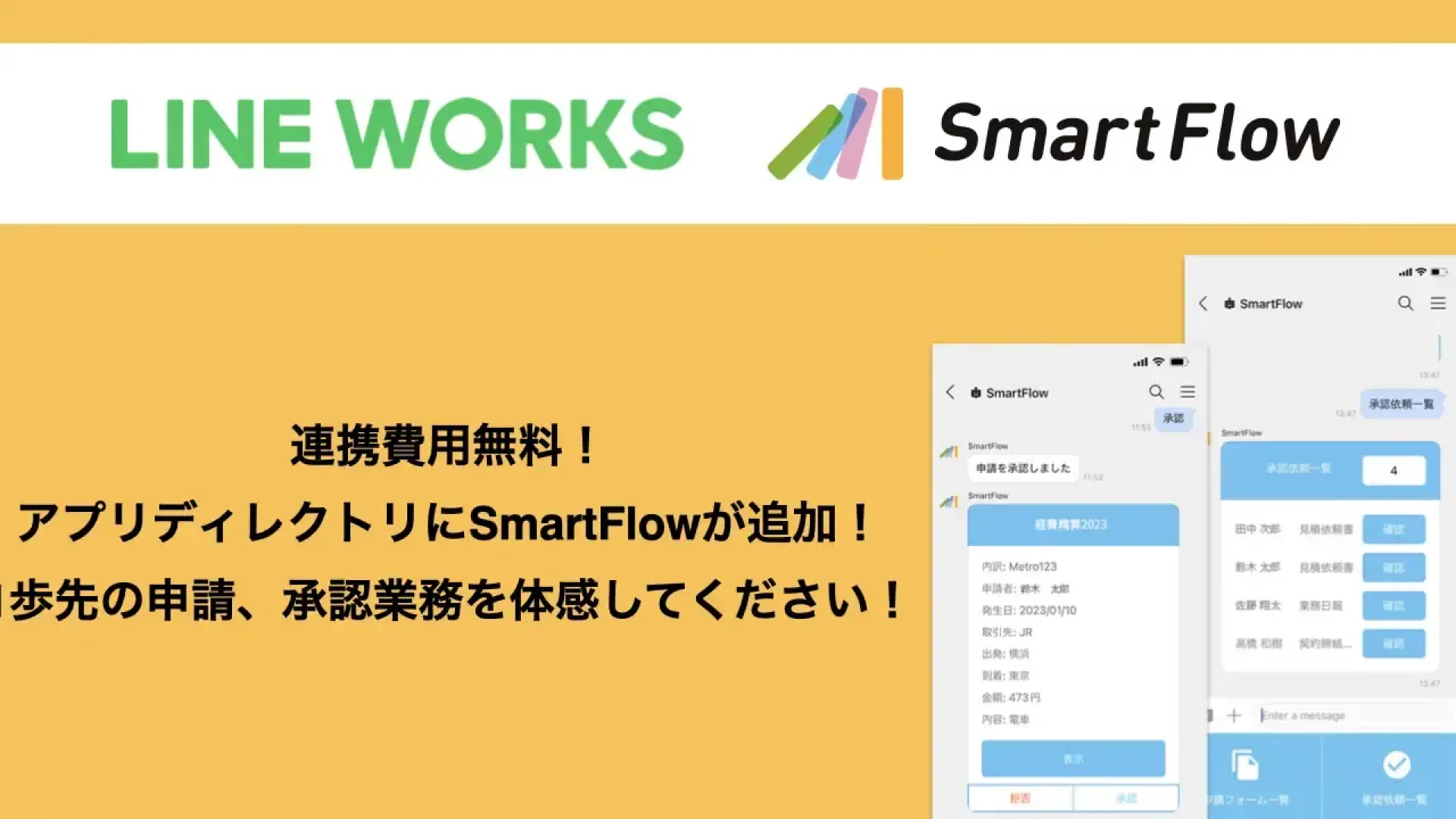 LINE WORKS　ワークフロー
